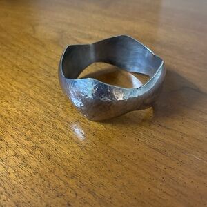 Hammered Silver Bracelet